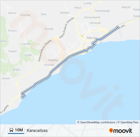 10M Bus Line Map