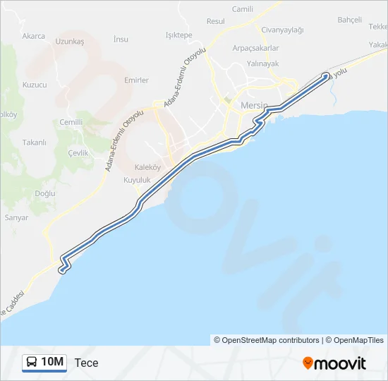 10M Bus Line Map