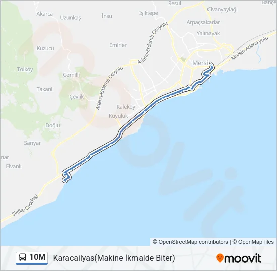 10M Bus Line Map