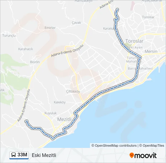 33M Bus Line Map