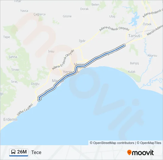 26M Bus Line Map