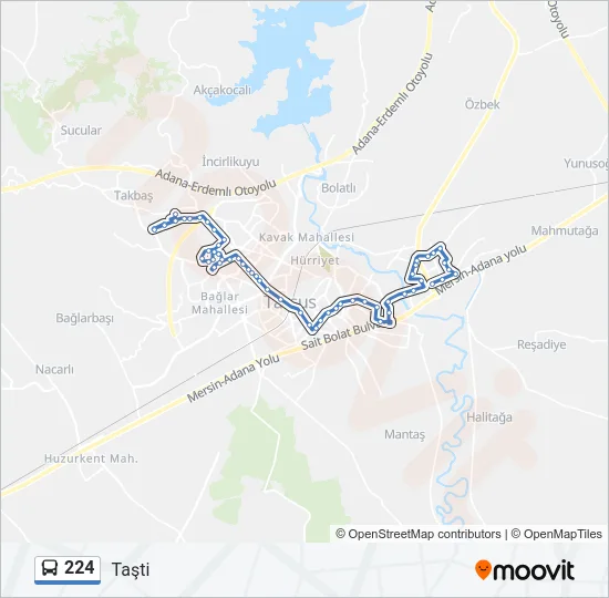 224 Bus Line Map