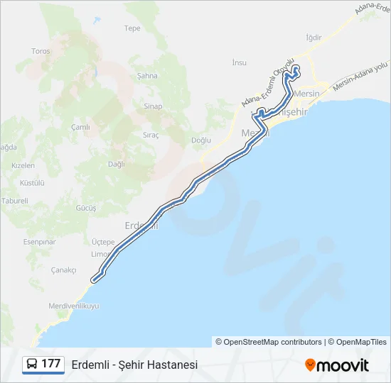 177 Bus Line Map