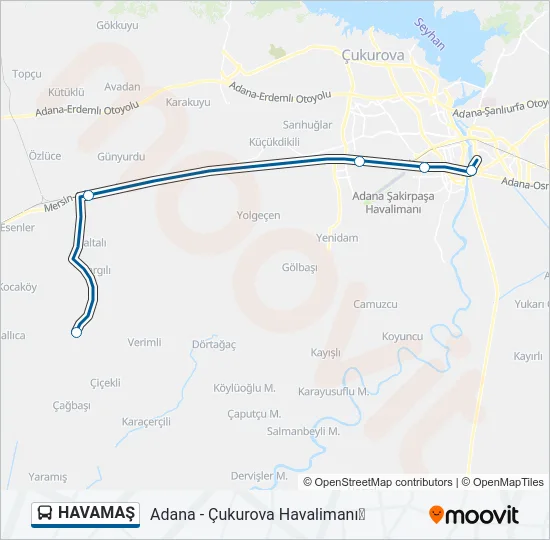 HAVAMAŞ Bus Line Map
