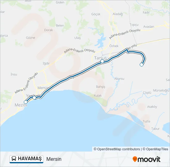 HAVAMAŞ Bus Line Map