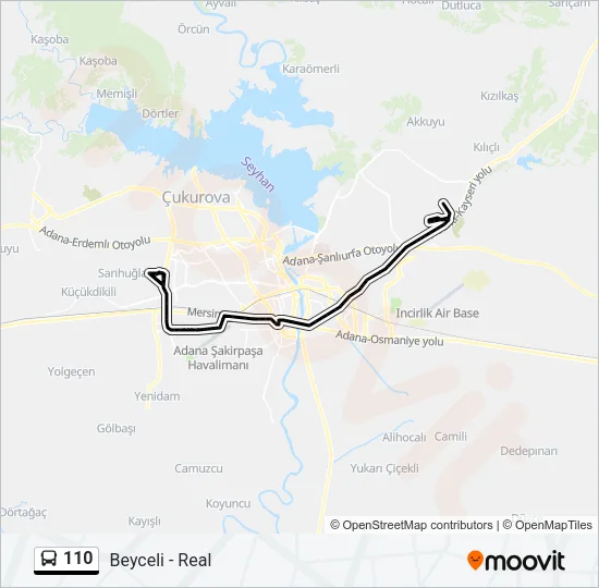 110 Bus Line Map