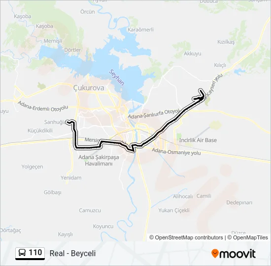 110 Bus Line Map