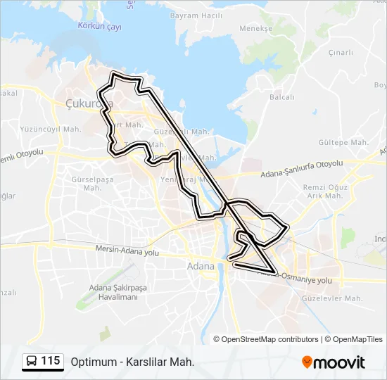 115 Bus Line Map
