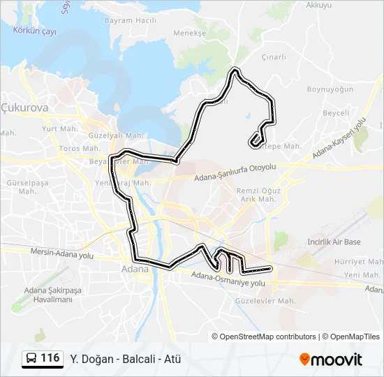 116 Bus Line Map
