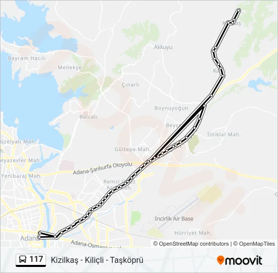 117 Bus Line Map