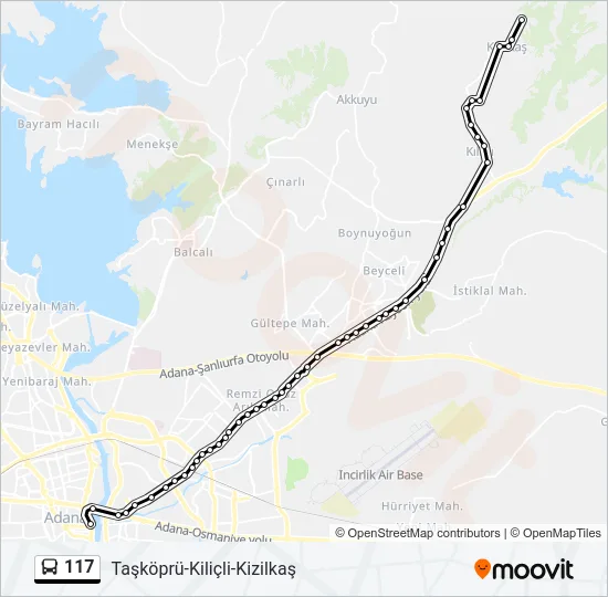117 Bus Line Map