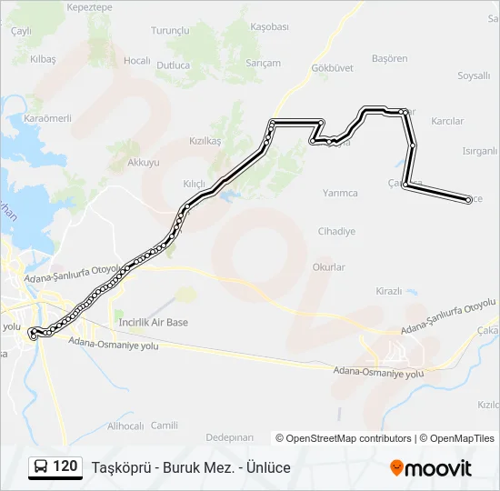 120 Bus Line Map