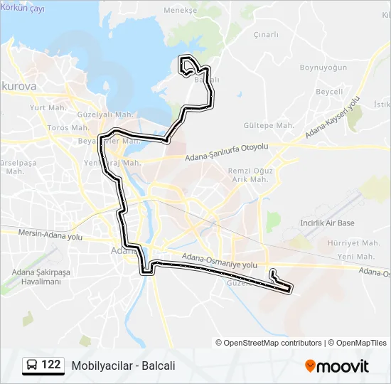 122 Bus Line Map