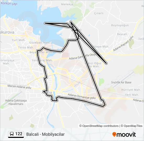 122 Bus Line Map
