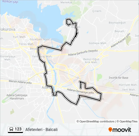 123 Bus Line Map
