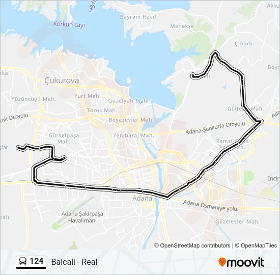 124 Bus Line Map
