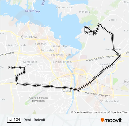 124 Bus Line Map