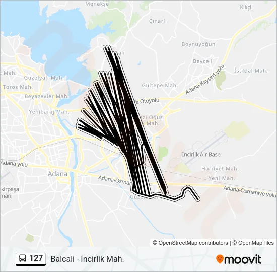 127 Bus Line Map