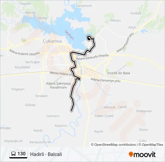 130 Bus Line Map