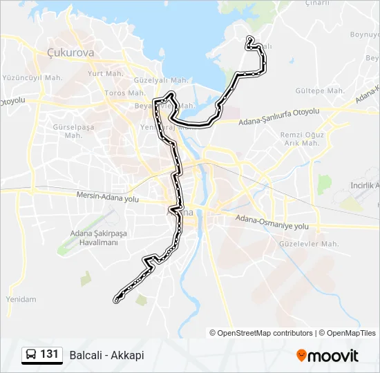 131 Bus Line Map