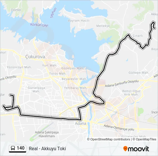 140 Bus Line Map