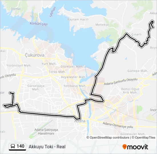 140 Bus Line Map