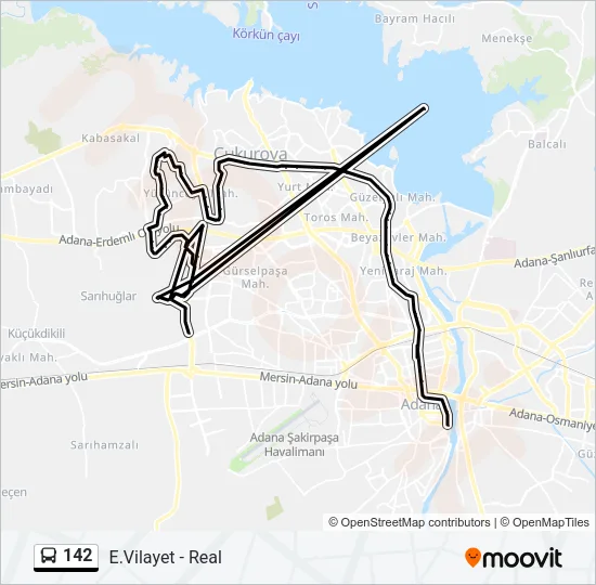 142 Bus Line Map