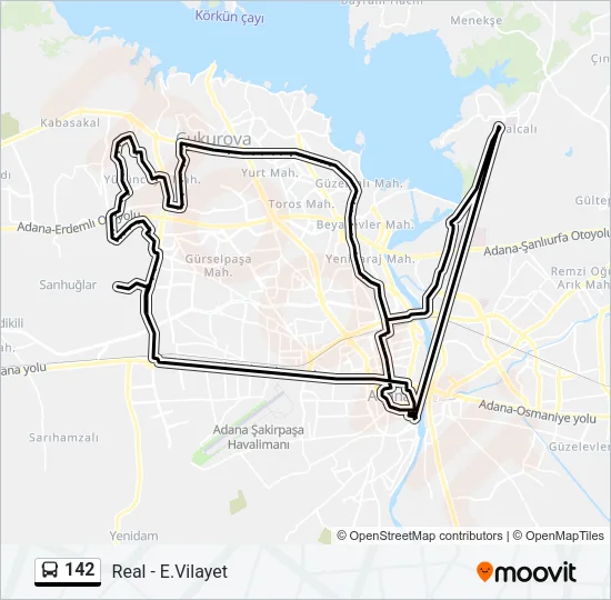 142 Bus Line Map