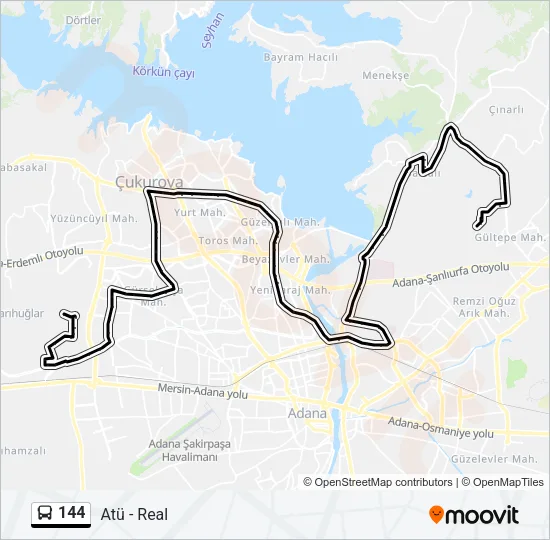 144 Bus Line Map