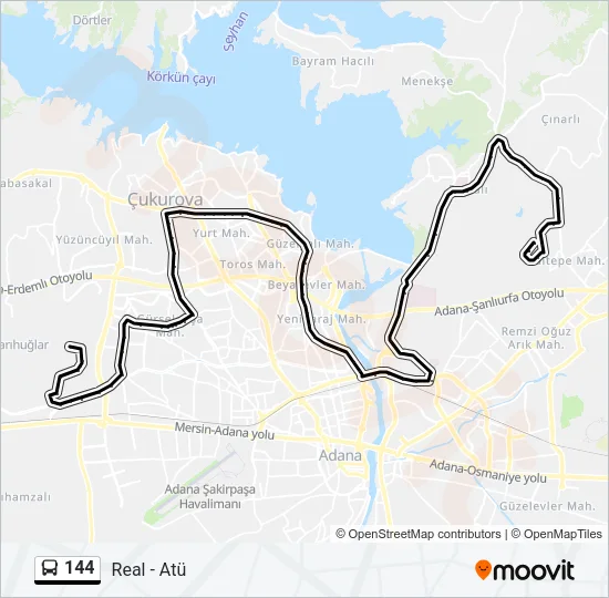 144 Bus Line Map