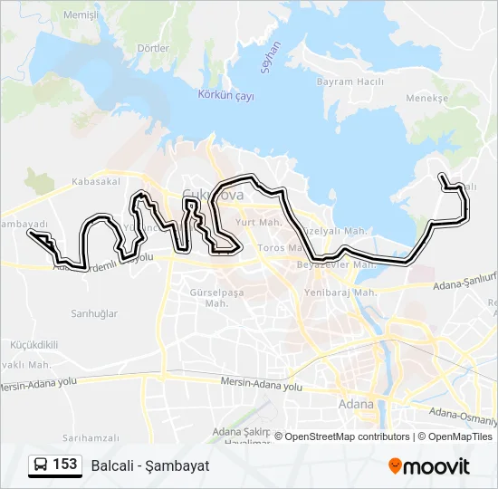 153 Bus Line Map