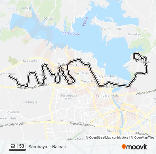 153 Bus Line Map