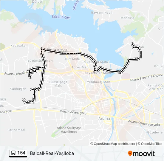 154 Bus Line Map