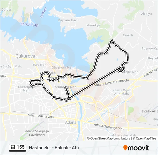 155 Bus Line Map