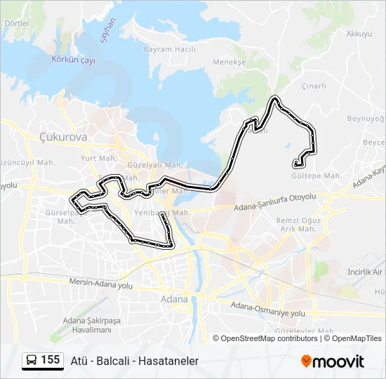 155 Bus Line Map
