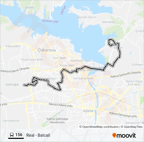 156 Bus Line Map