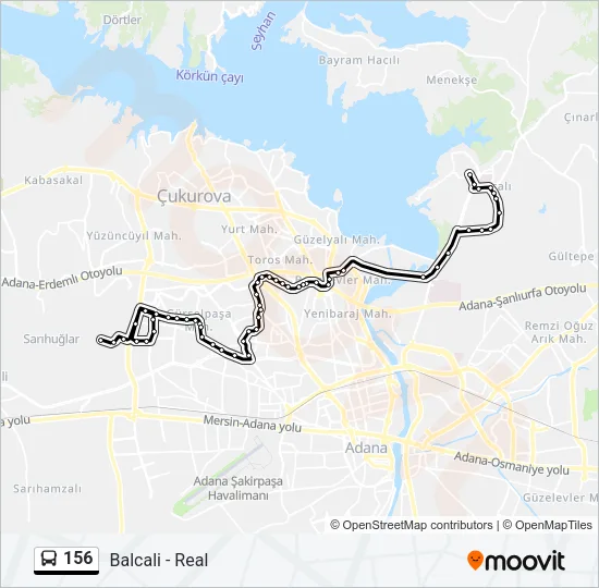 156 Bus Line Map