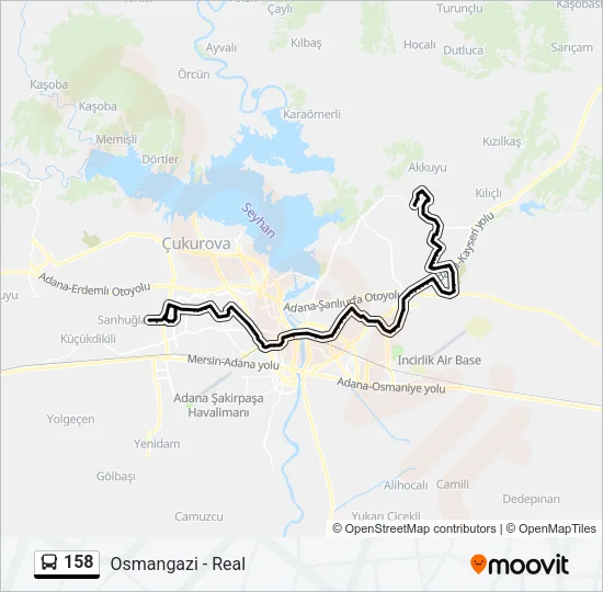 158 Bus Line Map