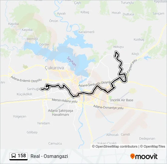 158 Bus Line Map