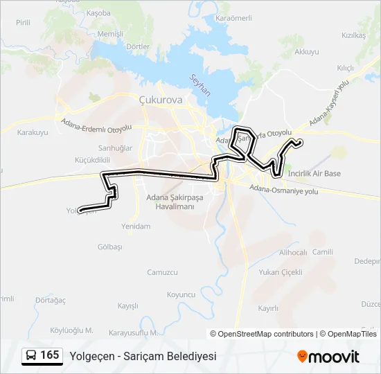 165 Bus Line Map