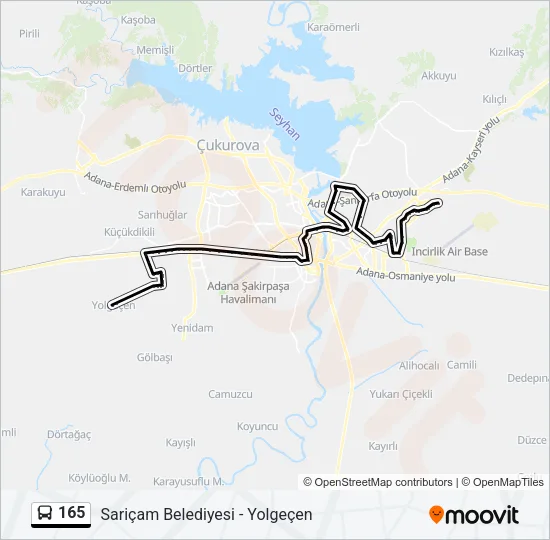 165 Bus Line Map
