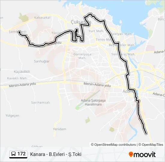 172 Bus Line Map