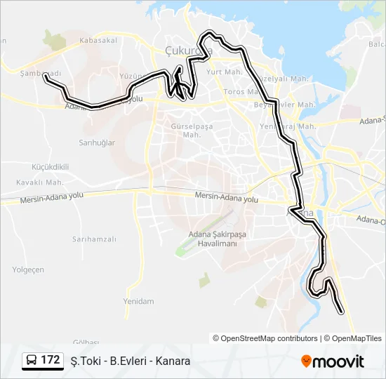 172 Bus Line Map