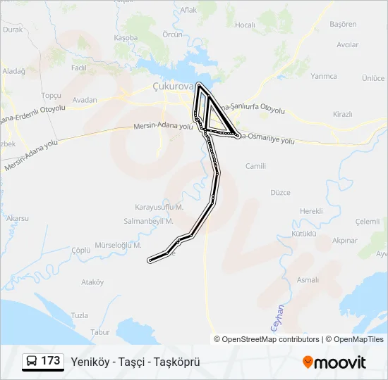 173 Bus Line Map