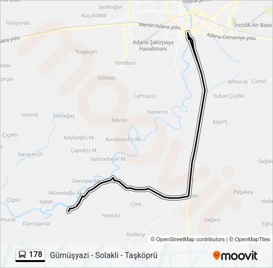 178 Bus Line Map