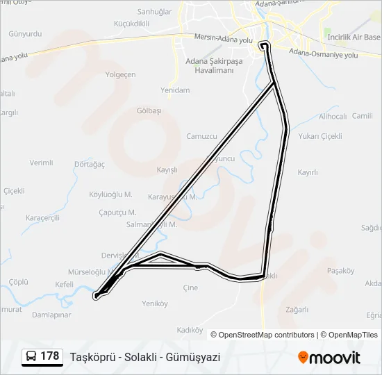 178 Bus Line Map
