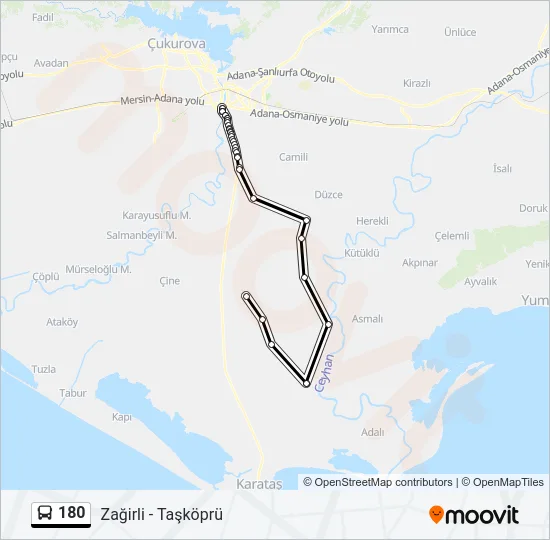 180 Bus Line Map
