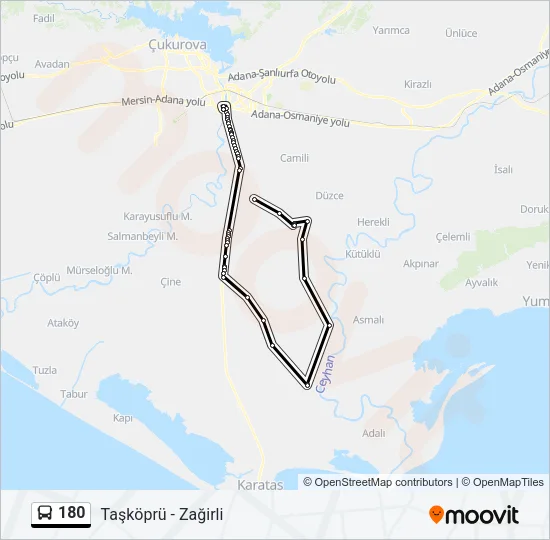 180 Bus Line Map
