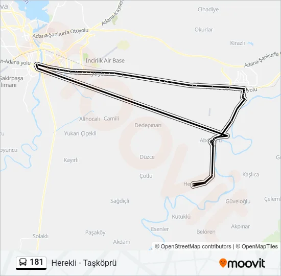 181 Bus Line Map