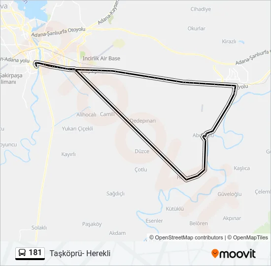 181 Bus Line Map